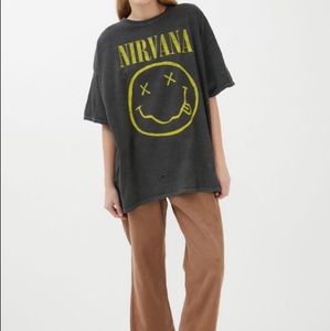 Urban Outfitters distressed Nirvana tshirt dress